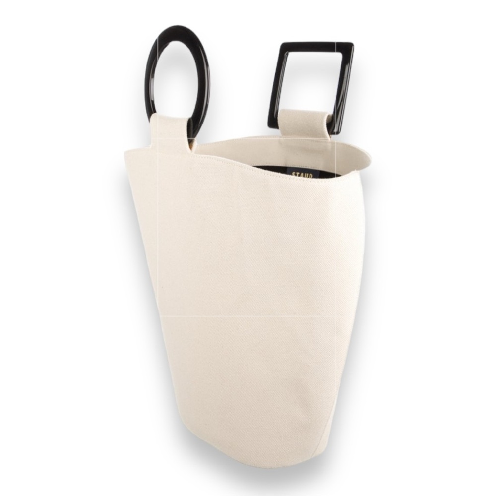 Staud Canvas Bucket Tote Purse Bag